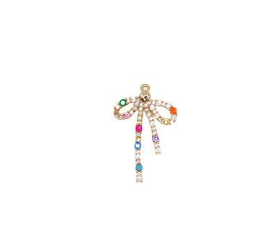 Rhinestone Multi-colored Bow