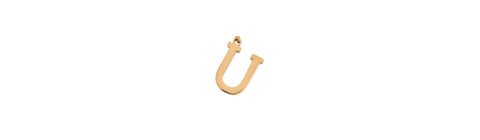 U - Preppy Gold Letter