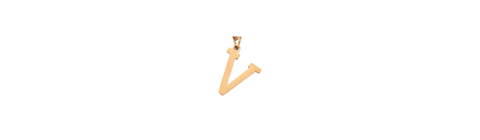 V - Preppy Gold Letter