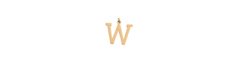 W - Preppy Gold Letter