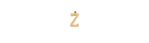 Z - Preppy Gold Letter