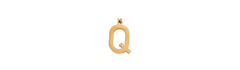 Q - Preppy Gold Letter
