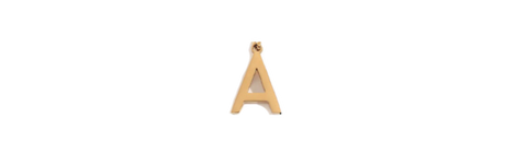 A - Preppy Gold Letter