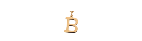 B - Preppy Gold Letter