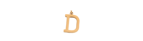 D - Preppy Gold Letter