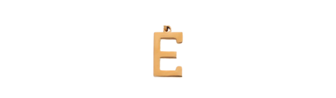 E - Preppy Gold Letter