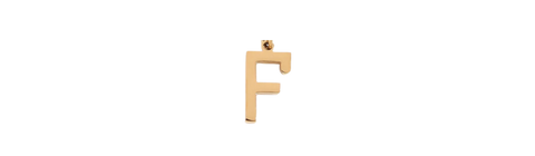 F - Preppy Gold Letter