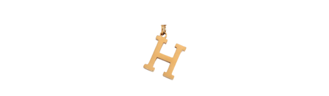 H - Preppy Gold Letter