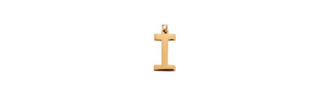 I - Preppy Gold Letter