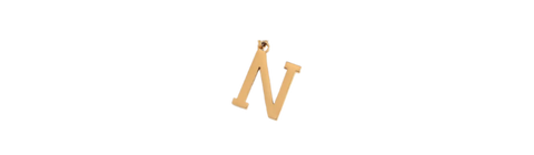 N - Preppy Gold Letter
