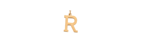 R - Preppy Gold Letter