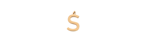 S - Preppy Gold Letter