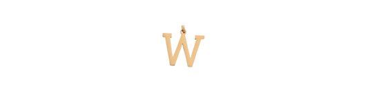 W - Preppy Gold Letter