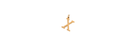 X - Preppy Gold Letter