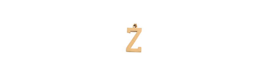 Z - Preppy Gold Letter