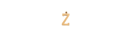 Z - Preppy Gold Letter