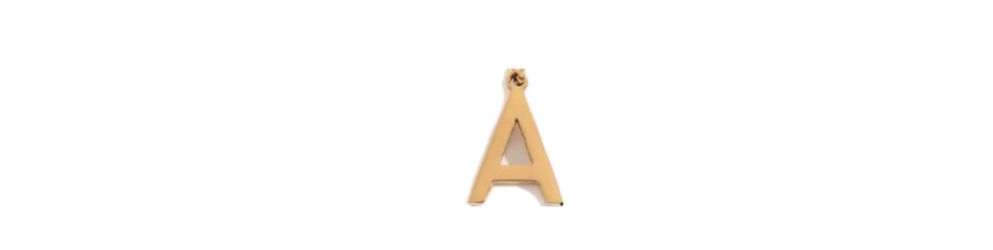 A - Preppy Gold Letter