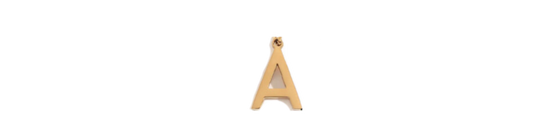 A - Preppy Gold Letter