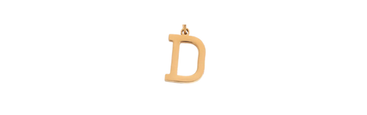 D - Preppy Gold Letter