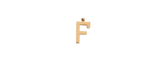 F - Preppy Gold Letter