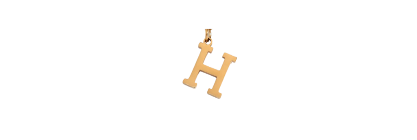 H - Preppy Gold Letter