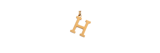 H - Preppy Gold Letter