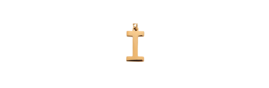 I - Preppy Gold Letter