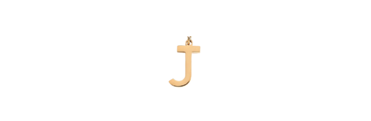 J - Preppy Gold Letter