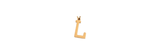 L - Preppy Gold Letter