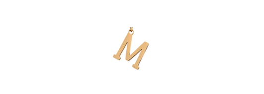 M - Preppy Gold Letter