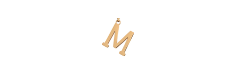 M - Preppy Gold Letter