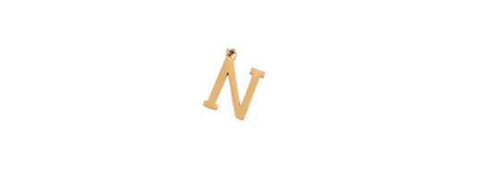 N - Preppy Gold Letter