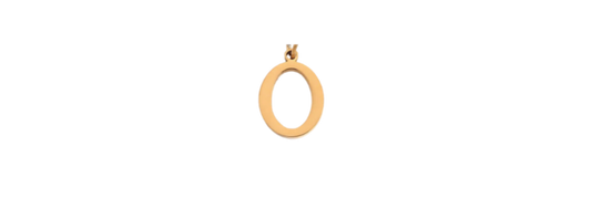 O - Preppy Gold Letter