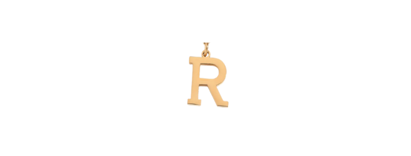 R - Preppy Gold Letter