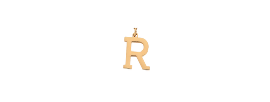 R - Preppy Gold Letter