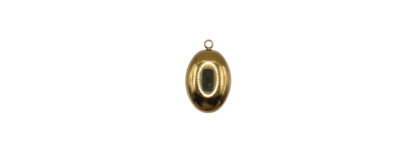 Oval Gold Brass Piece