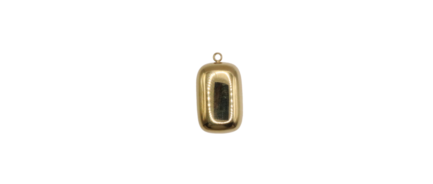 Rectangular Gold Brass Piece